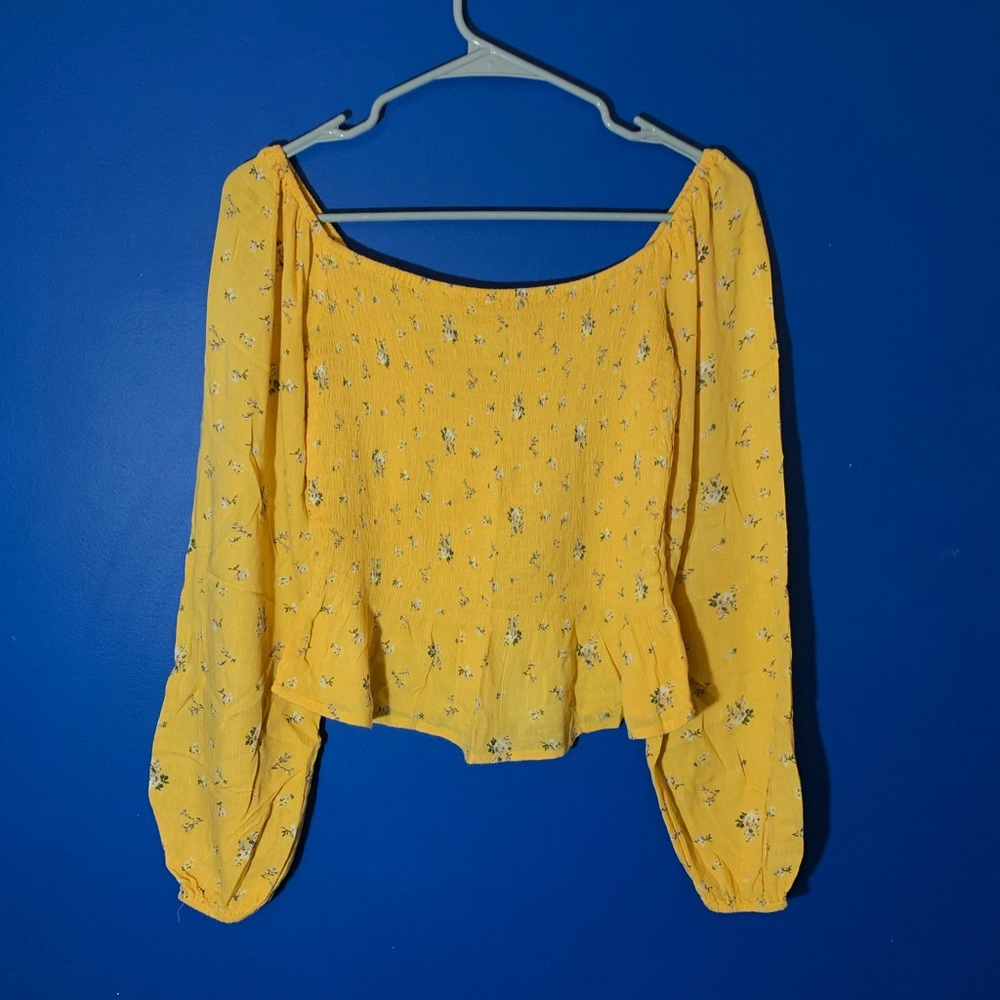 Hollister Cropped & Pleated Blouse
